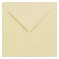 JAM Paper 7.5" x 7.5" Ivory Square Invitation Envelopes with Euro Flap, 25ct.