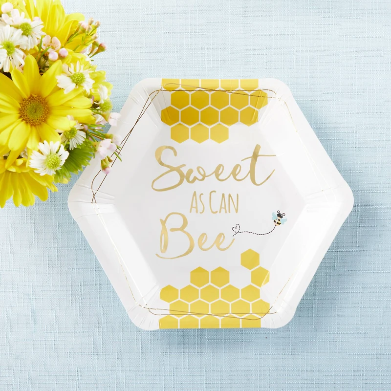 Kate Aspen® 7" Sweet As Can Bee Paper Plates, 32ct.