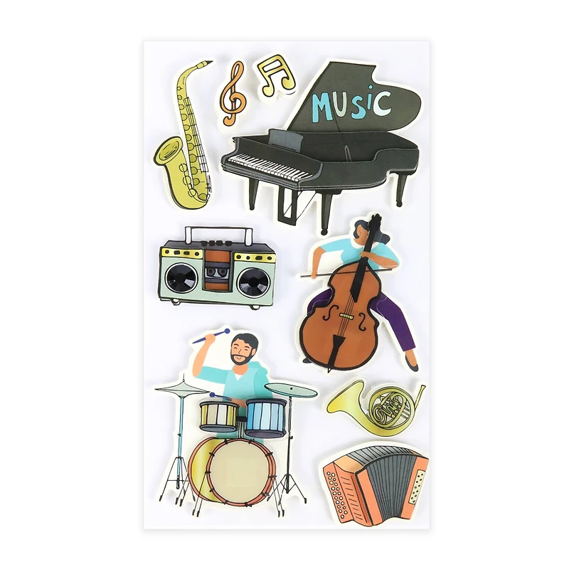 Playing Music Dimensional Stickers by Recollections™