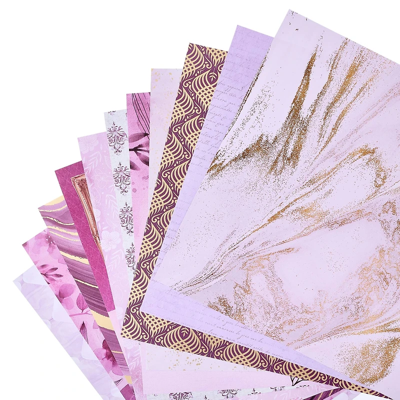 12" x 12" French Lavender Paper Pad by Recollections™, 58 Sheets