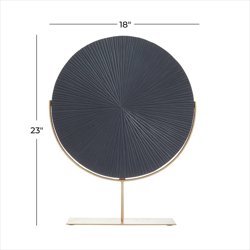 CosmoLiving by Cosmopolitan Black Iron Contemporary Sculpture, 23" x 18" x 4"