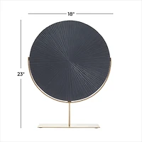 CosmoLiving by Cosmopolitan Black Iron Contemporary Sculpture, 23" x 18" x 4"