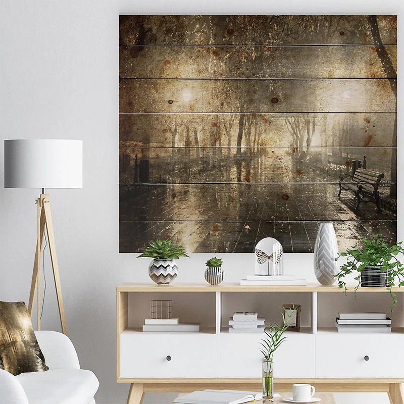 Designart - Night Alley with Lights