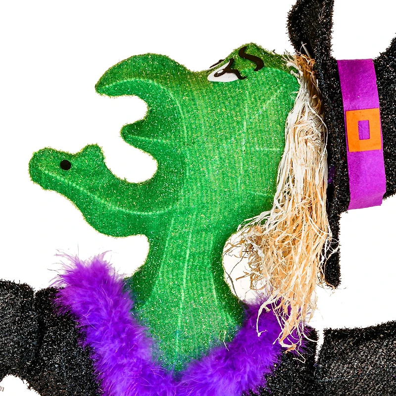 47'' Pre-Lit Cackling Green Witch Halloween Décor