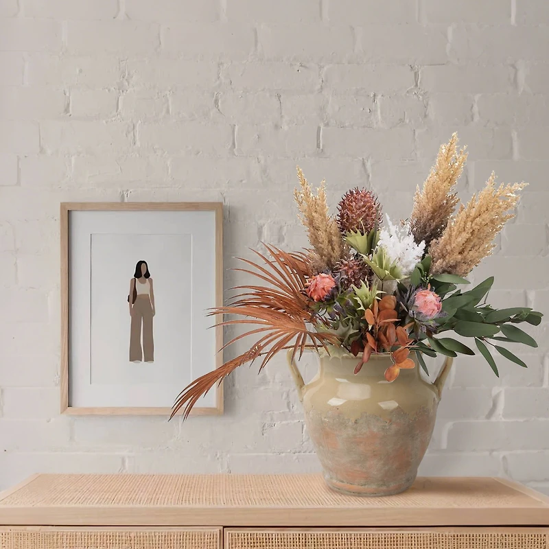 8.5" Green Terra Cotta Ceramic Vase by Ashland®