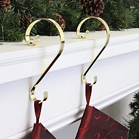 Haute Decor Stocking Scroll® Brass Stocking Holders, 2ct.
