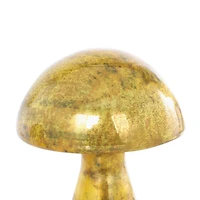 Gold Glass Mushroom Weathered Sculpture Set