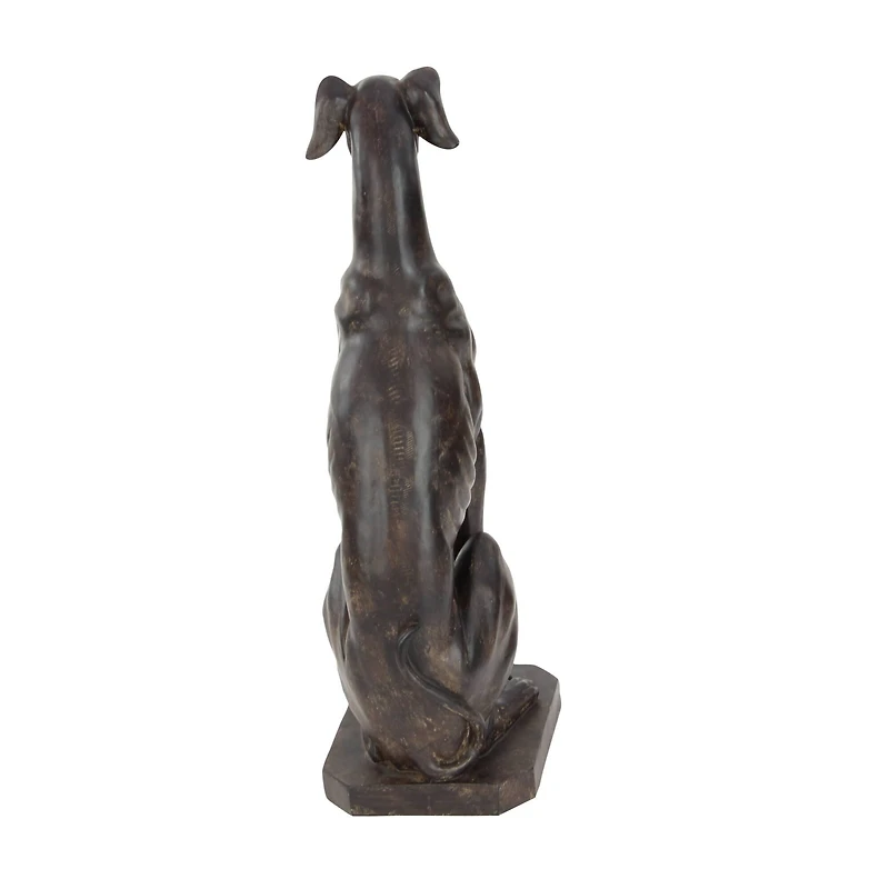 31" Brown Farmhouse Dog Sculpture