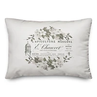 French Beekeeper Floral 14" x 20" Throw Pillow