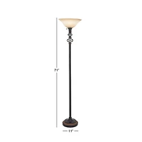 70" Black Metal Traditional Floor Lamp