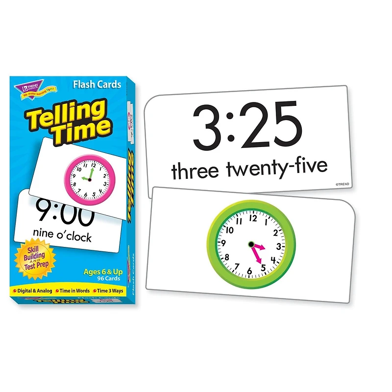 Trend Enterprises® Telling Time Skill Drill Flash Cards