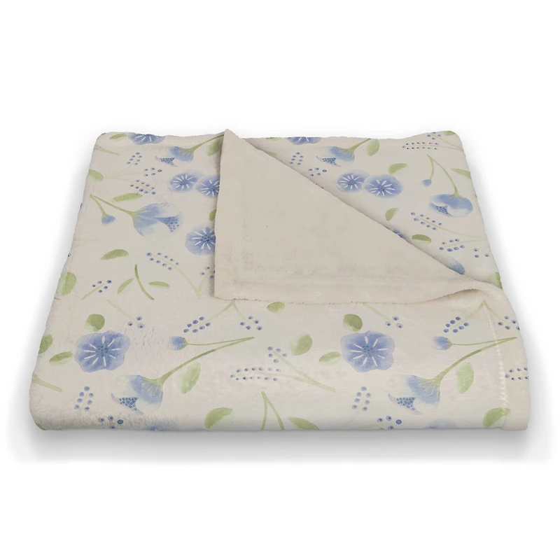 Soft Floral Pattern Fleece Blanket