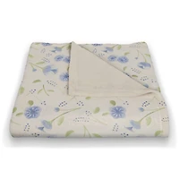 Soft Floral Pattern Fleece Blanket