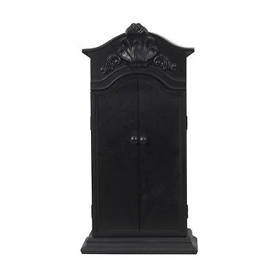 21" Black Brocade Skull Cabinet Shelf Tabletop Décor by Ashland®