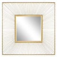 CosmoLiving by Cosmopolitan Gold Contemporary Metal Wall Mirror, 26" x 26"
