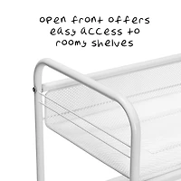 Honey Can Do White 3-Tier Mesh Rolling Cart