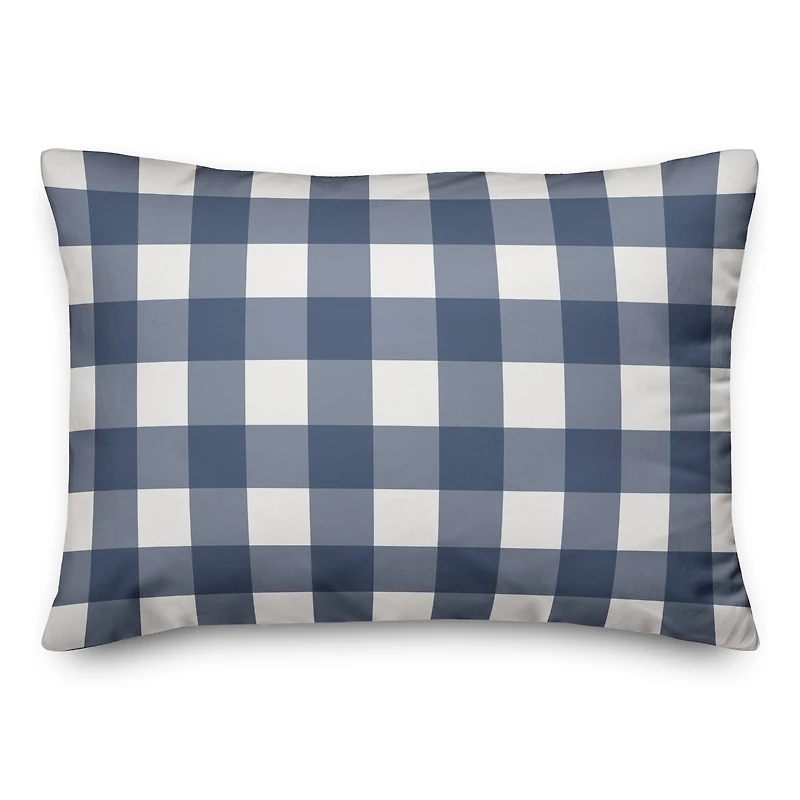 Grandma's Bed & Breakfast Navy Throw Pillow