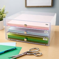 4 Pack: Clear 3-Drawer Organizer by Simply Tidy™