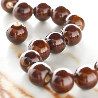 12 Pack: Amber Ceramic Round Beads, 12mm by Bead Landing™