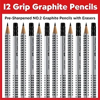 Faber-Castell HB Graphite GRIP Writing EcoPencils, 12ct.