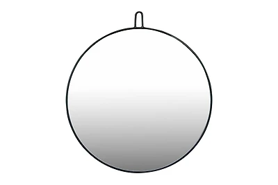 23.5" Round Metal Framed Wall Mirror with Hanger