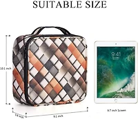 NEX™ Black Adjustable Waterproof Travel Makeup Bag with Dividers