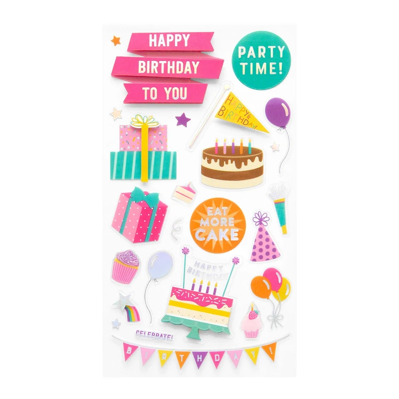 Bright Birthday Dimensional Stickers by Recollections™