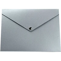 JAM Paper Textured Silver Kraft 9.25" x 12.25" Recycled Portfolio