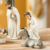 Glitzhome® 11 Piece Ivory Nativity Figurine Set