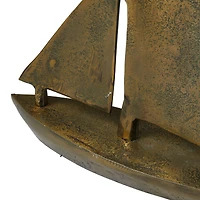 Hello Honey® 19" Antique Brass Decorative Aluminum Sail Boat