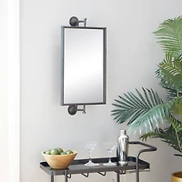 28" Rectangle Wood Wall Mirror