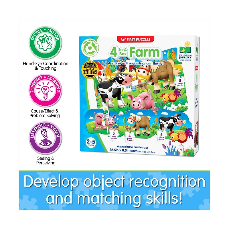 My First Puzzles - 4 In A Box - Farm: 20 Pcs
