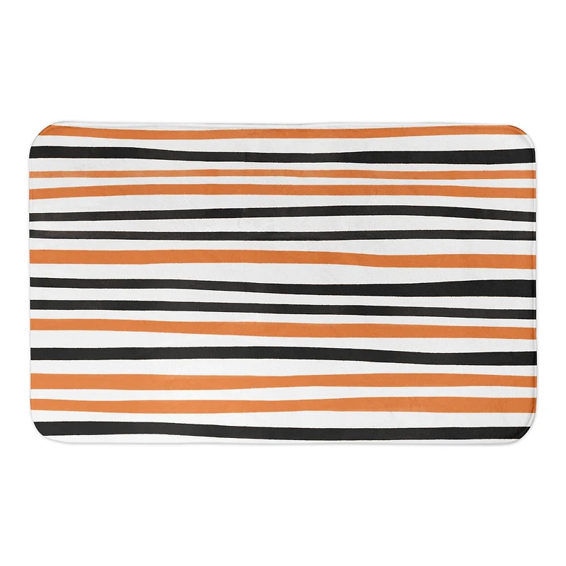 Halloween Stripes Bath Mat