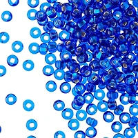 12 Pack: John Bead Sapphire Silver Lined Czech Glass Seed Beads, 6/0