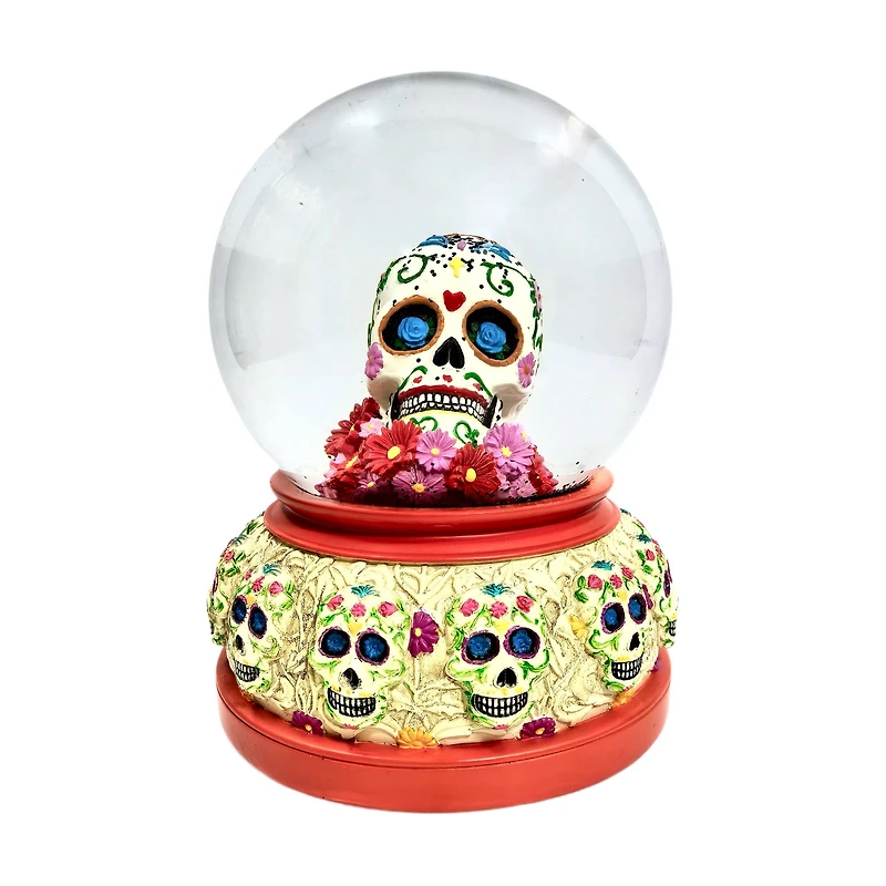 6.75" Sugar Skull Musical Water Globe by Ashland®