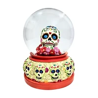 6.75" Sugar Skull Musical Water Globe by Ashland®