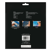 8" Glow-in-the-Dark Witch on Broom Stick Round Wood Plaque Diamond Art Kit by Make Market®