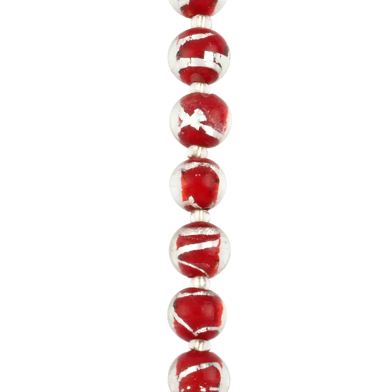 Red Lampwork Glass Stripe Beads by Bead Landing™