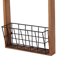 Brown Wood Farmhouse Wall Clock, 24" x 12" x 4"