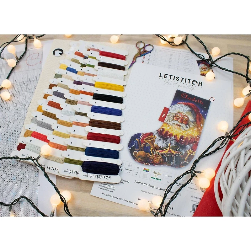 Letistitch Christmas Miracle Stocking Counted Cross Stitch Kit