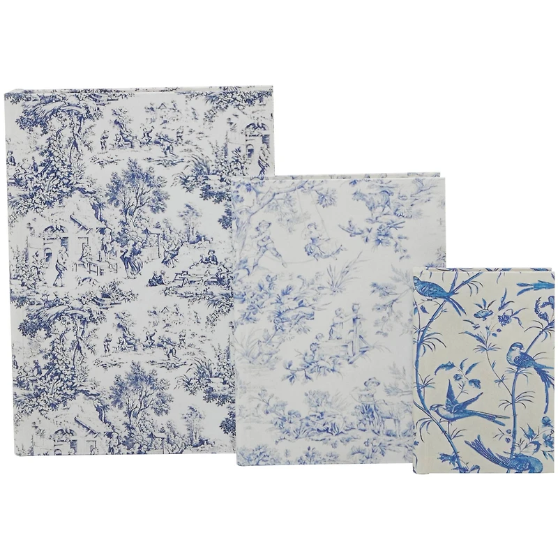 Nature & Foliage Canvas Faux Book Box Set