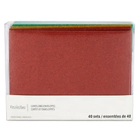 6 Packs: 40 ct. (240 total) 5" x 7" Glitter Rainbow Cards & Envelopes by Recollections™