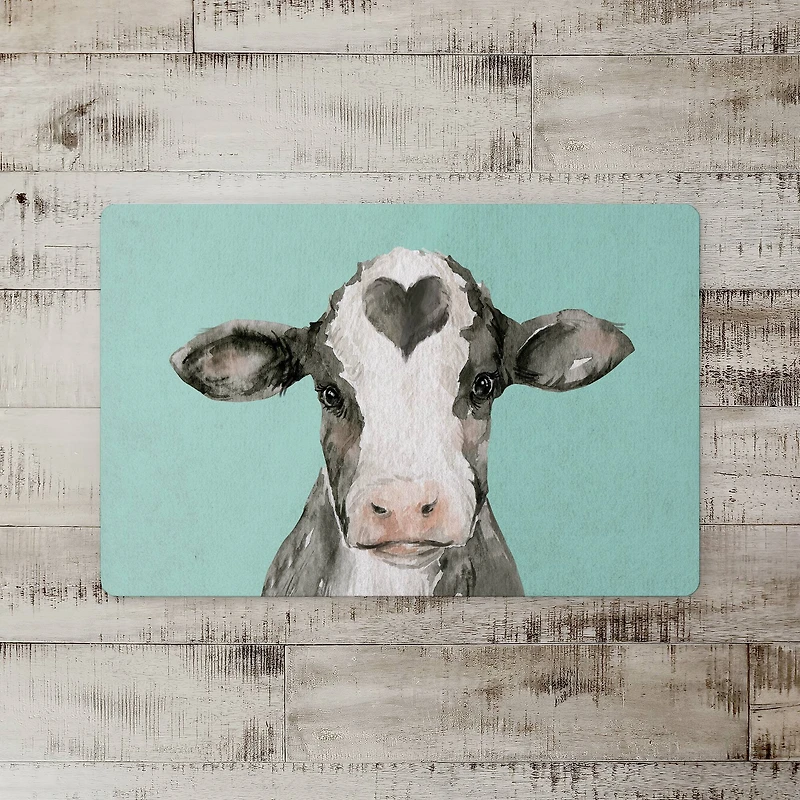 18" x 27" Cow with Heart Floor Mat