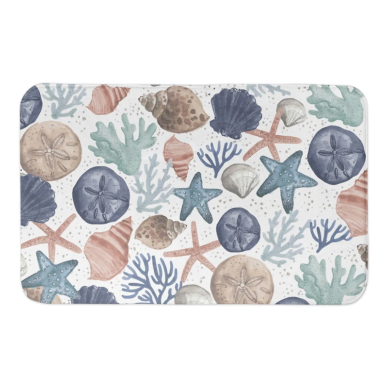 Sea Wreath Pattern Bath Mat
