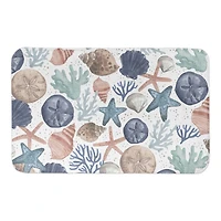 Sea Wreath Pattern Bath Mat
