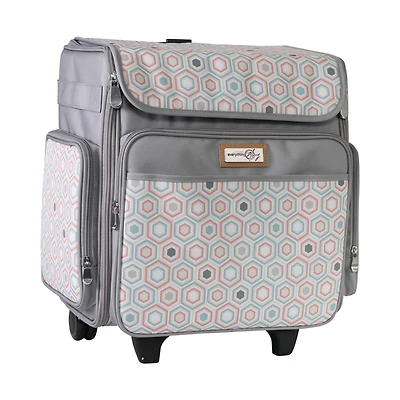 Everything Mary Gray Hexagon Rolling Scrapbook Storage Tote