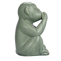 Hello Honey® Green Hear No Evil Stoneware Monkey Décor Accent Set