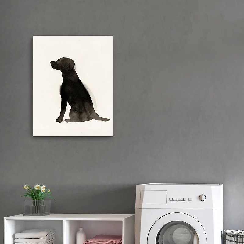 Black Dog Canvas Giclee