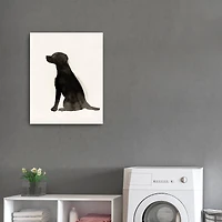 Black Dog Canvas Giclee