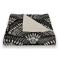 50" x 60" Bohemian Sketch Pattern Coral Fleece Blanket